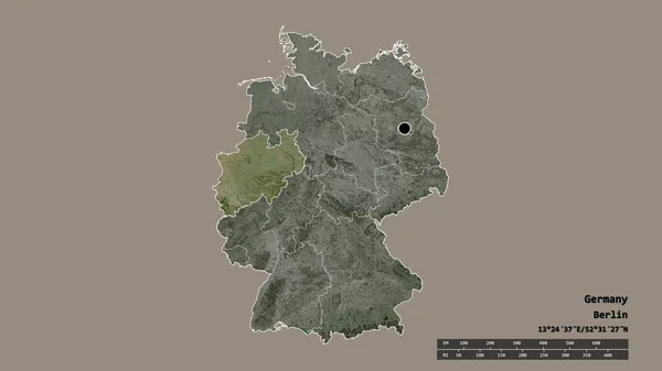 Forma Desnaturalizada Alemania Con Capital División Regional Principal Zona Separada —  Fotos de Stock