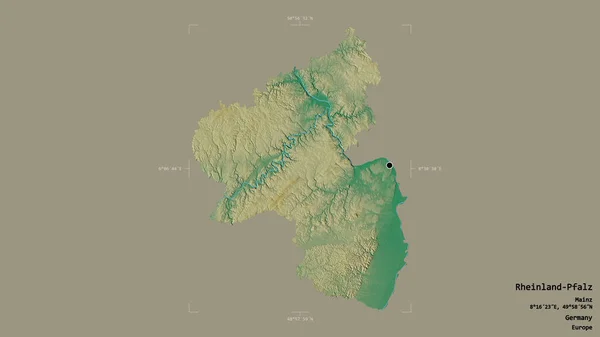 Zona Rheinland Pfalz Estado Alemania Aislada Sobre Fondo Sólido Una — Foto de Stock