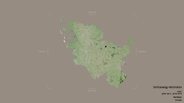 Région Schleswig Holstein État Allemagne Isolée Sur Fond Solide Dans — Photo