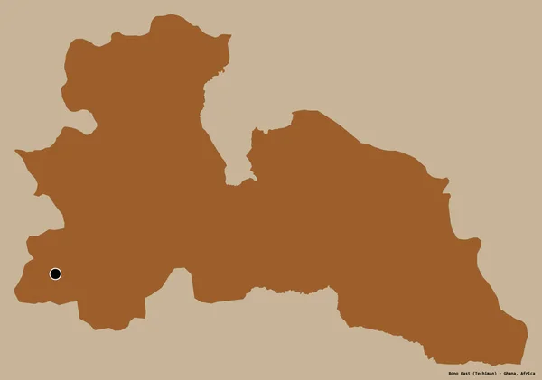 Форма Восточного Боно Регион Ганы Столицей Изолированной Сплошном Цветном Фоне — стоковое фото