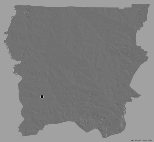 Форма Верхнего Запада Регион Ганы Столицей Изолированной Прочном Цветном Фоне — стоковое фото