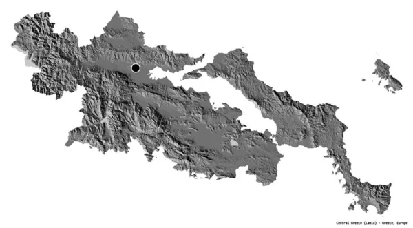 Forma Grecia Central Administración Descentralizada Grecia Con Capital Aislado Sobre — Foto de Stock