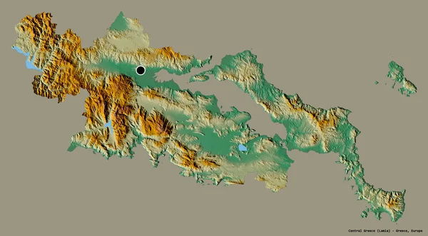 Forme Grèce Centrale Administration Décentralisée Grèce Avec Capitale Isolée Sur — Photo