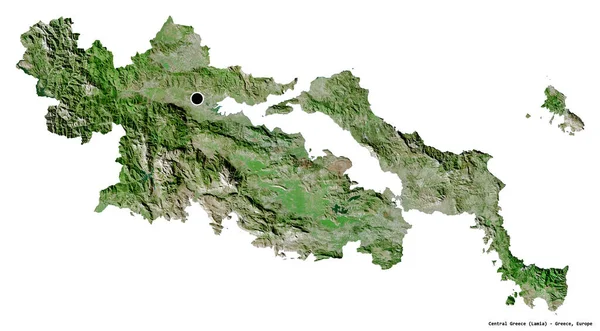 Form Centrala Grekland Decentraliserad Förvaltning Grekland Med Dess Huvudstad Isolerad — Stockfoto