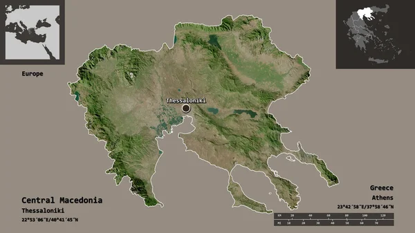 Forme Macédoine Centrale Administration Décentralisée Grèce Capitale Échelle Distance Aperçus — Photo