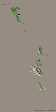 İyon Adaları 'nın şekli, Yunanistan' ın merkeziyetçilikten arındırılmış yönetimi, sermayesi sağlam bir renk arkaplanı ile izole edilmiş. Uydu görüntüleri. 3B görüntüleme