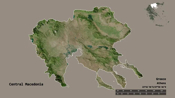 Gestalt Zentralmakedoniens Dezentralisierte Verwaltung Griechenlands Dessen Hauptstadt Auf Solidem Untergrund — Stockfoto