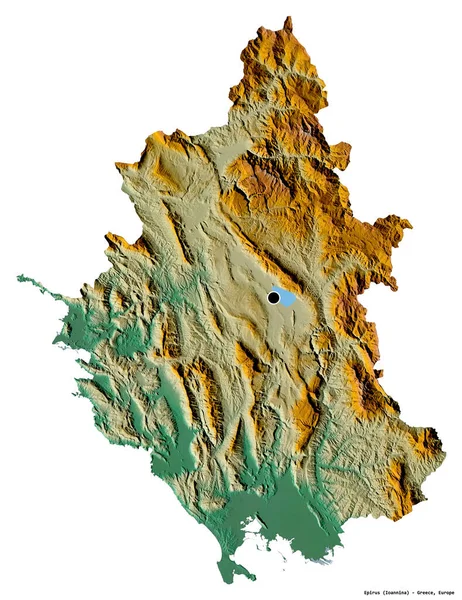 Vorm Van Epirus Gedecentraliseerd Bestuur Van Griekenland Met Hoofdstad Geïsoleerd — Stockfoto