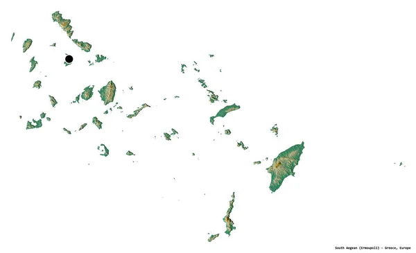 Forma Del Egeo Meridional Administración Descentralizada Grecia Con Capital Aislado —  Fotos de Stock