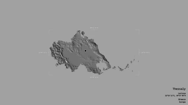 Área Tesalia Administración Descentralizada Grecia Aislada Sobre Fondo Sólido Una —  Fotos de Stock