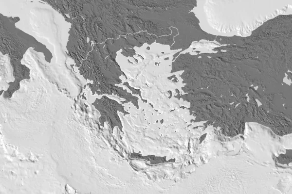概要ギリシャの拡張領域 標高マップ 3Dレンダリング — ストック写真