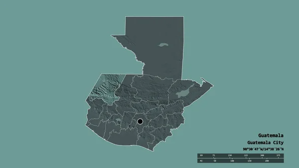 Спустошена Форма Гватемали Столицею Основним Регіональним Поділом Відокремленою Територією Уеуетенанго — стокове фото