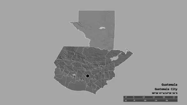 Обесцвеченная Форма Гватемалы Столицей Главным Региональным Делением Разделенной Территорией Питена — стоковое фото