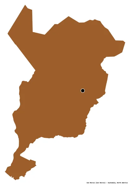 グアテマラのサンマルコス県の形で その首都は白い背景に孤立しています パターン化されたテクスチャの構成 3Dレンダリング — ストック写真