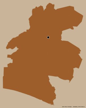 Santa Rosa 'nın şekli, Guatemala departmanı, sermayesi koyu renk arka planda izole edilmiş. Desenli dokuların bileşimi. 3B görüntüleme