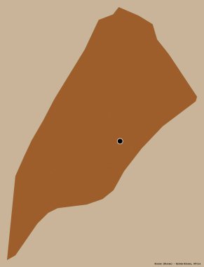 Bissau 'nun şekli, Gine-Bissau bölgesi, başkenti katı renk arkaplanı ile izole edilmiştir. Desenli dokuların bileşimi. 3B görüntüleme