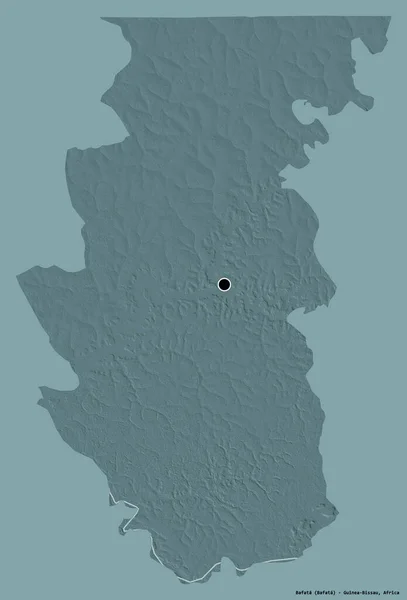Форма Бафата Регіон Гвінея Бісау Своєю Столицею Ізольованою Суцільному Кольоровому — стокове фото