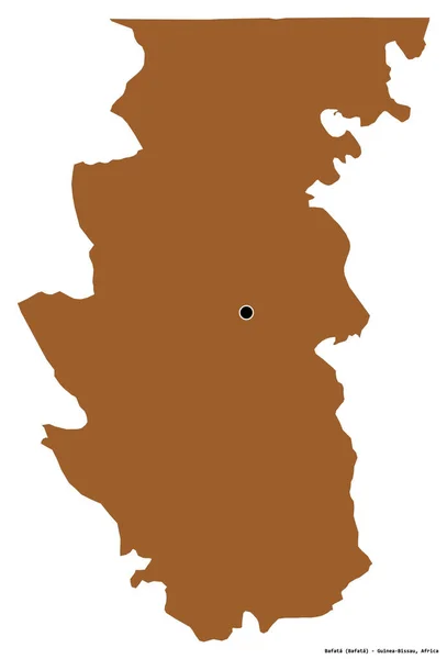 Form Bafata Regionen Guinea Bissau Med Dess Huvudstad Isolerad Vit — Stockfoto
