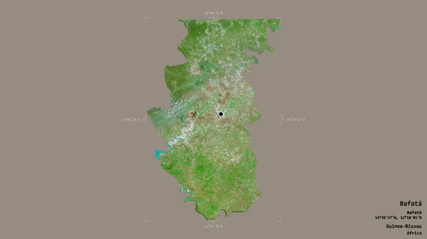 기니비사우 지역인 지역은 지리적으로 갈라진 배경에 고립되어 있었다 라벨이요 렌더링 — 스톡 사진