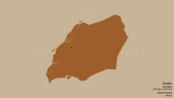 기니비사우 비오보 지역은 지리적으로 갈라진 배경으로 고립되어 라벨이요 패턴이 텍스처 — 스톡 사진