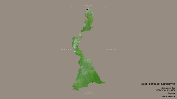 Oblast Východní Berbice Corentyne Oblast Guyany Izolovaná Pevném Pozadí Georeferenčním — Stock fotografie