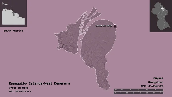 Forma Delle Isole Essequibo Demerara Occidentale Regione Della Guyana Sua — Foto Stock