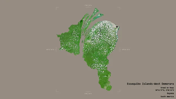 Área Las Islas Essequibo Demerara Occidental Región Guyana Aislada Sobre — Foto de Stock