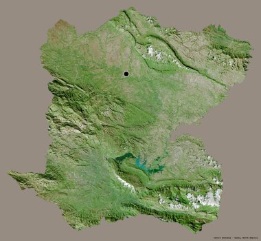 Merkez 'in şekli, Haiti Bölümü, sermayesi katı renk arkaplanı ile izole edilmiş. Uydu görüntüleri. 3B görüntüleme