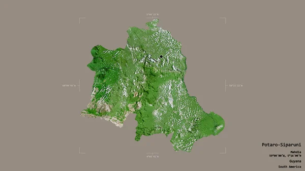 Area Potaro Siparuni Regione Della Guyana Isolata Uno Sfondo Solido — Foto Stock