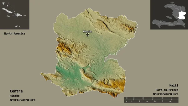 Forma Del Centro Departamento Haití Capital Escala Distancia Vistas Previas —  Fotos de Stock