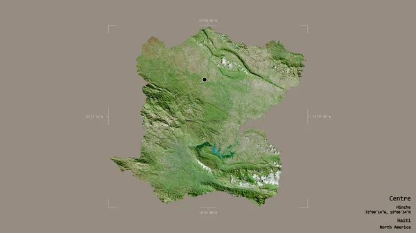 Район Центр Департамент Гаити Изолирован Твердом Фоне Геореференцированной Ограничивающей Коробке — стоковое фото