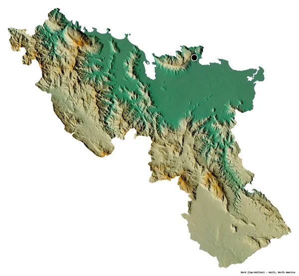 Forma Del Norte Departamento Haití Con Capital Aislada Sobre Fondo — Foto de Stock
