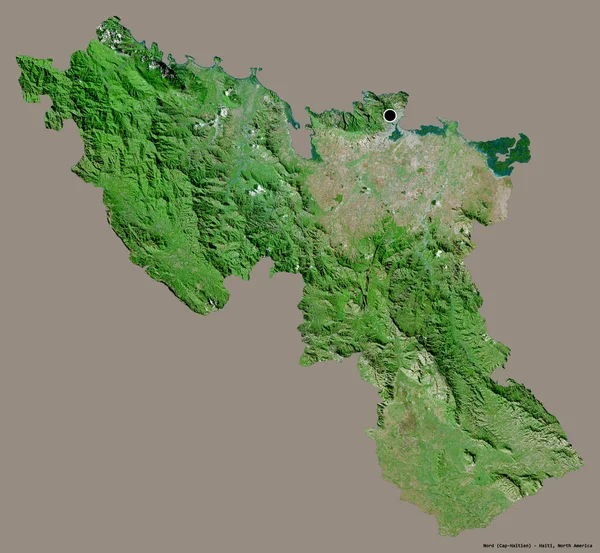 Forma Del Norte Departamento Haití Con Capital Aislada Sobre Fondo —  Fotos de Stock