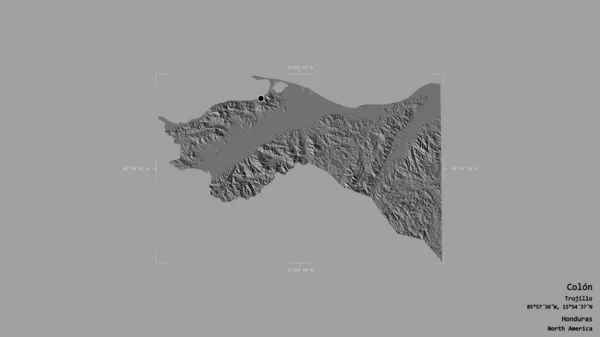 Área Colón Departamento Honduras Aislada Sobre Fondo Sólido Una Caja —  Fotos de Stock