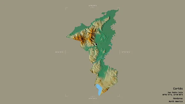 Територія Кортес Департамент Гондурасу Ізольована Твердому Тлі Геотермальному Обмежувальному Ящику — стокове фото