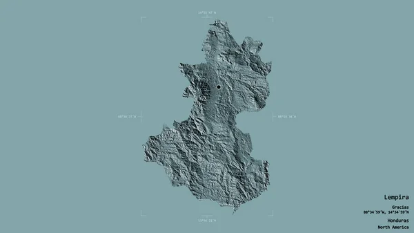Lempira Bölgesi Honduras Departmanı Jeoreferatlı Bir Sınır Kutusunda Sağlam Bir — Stok fotoğraf