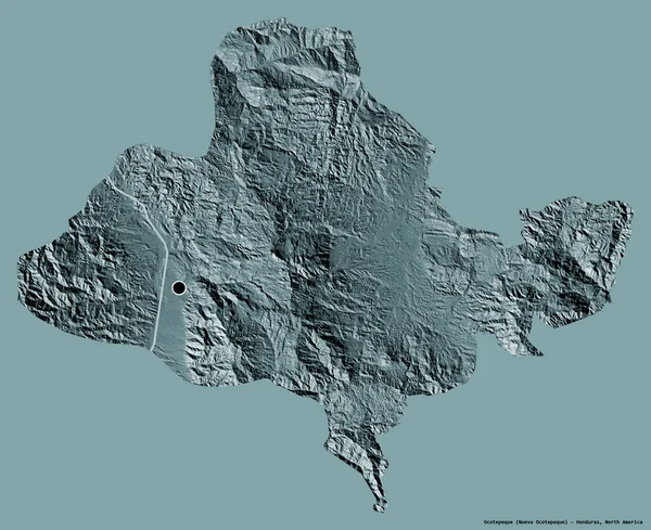 Gestalt Von Ocotepeque Departement Von Honduras Mit Seiner Hauptstadt Isoliert — Stockfoto