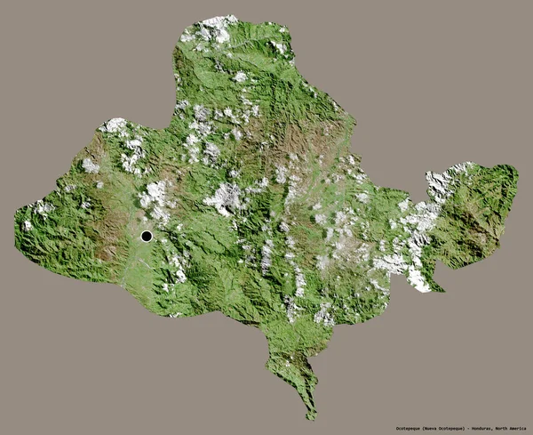 Forma Ocotepeque Dipartimento Dell Honduras Con Sua Capitale Isolata Uno — Foto Stock