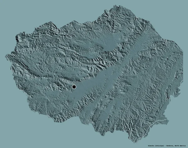 Forma Olancho Dipartimento Dell Honduras Con Sua Capitale Isolata Uno — Foto Stock