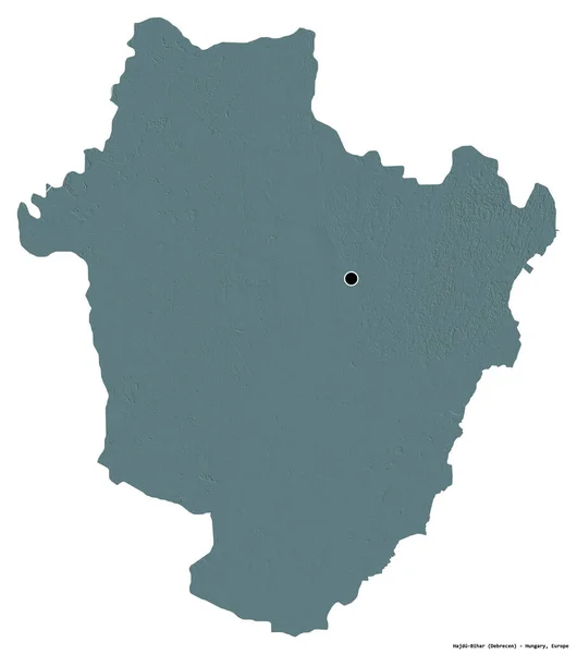 Форма Хайду Бихара Графства Венгрия Столицей Изолированной Белом Фоне Цветная — стоковое фото