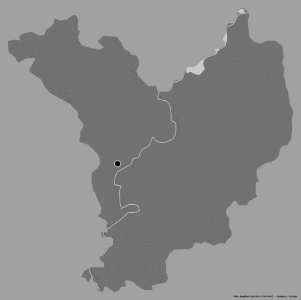 Форма Нагыкун Сольнок Графства Венгрия Столицей Изолированной Сплошном Цветном Фоне — стоковое фото
