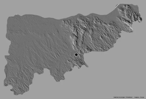 Gestalt Von Komarom Esztergom Kreis Ungarn Mit Seiner Hauptstadt Isoliert — Stockfoto