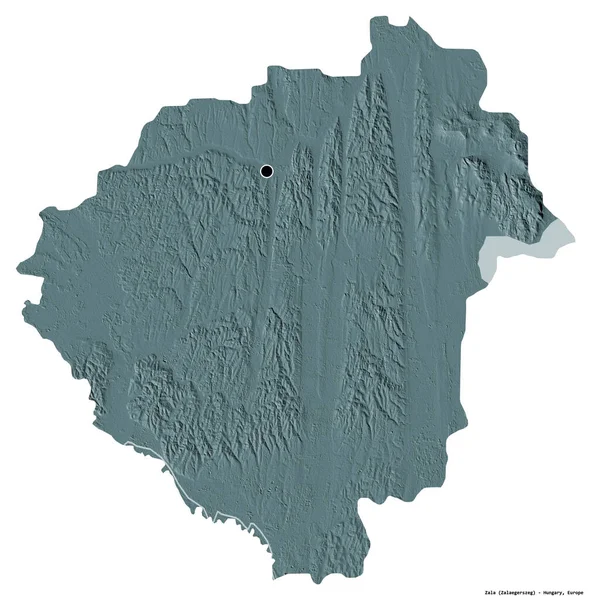 헝가리의 주도는 배경에 고립되어 지형도 렌더링 — 스톡 사진
