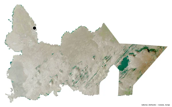 Forme Suurnes Ville Indépendante Islande Avec Capitale Isolée Sur Fond — Photo