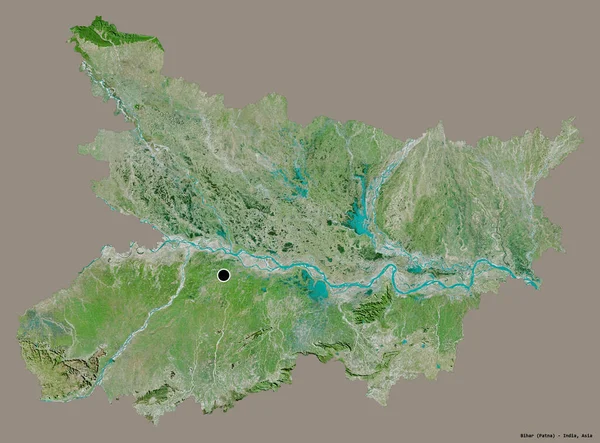 Forma Del Bihar Stato Dell India Con Sua Capitale Isolata — Foto Stock