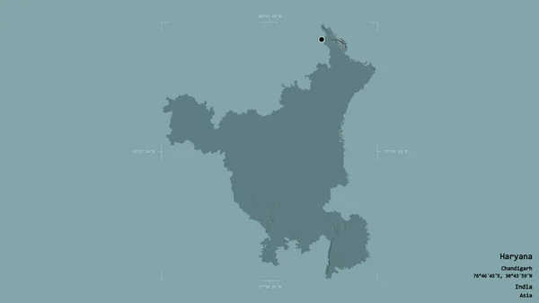 Область Хар Яна Штат Індія Ізольована Твердому Тлі Геодезичному Обмежувальному — стокове фото