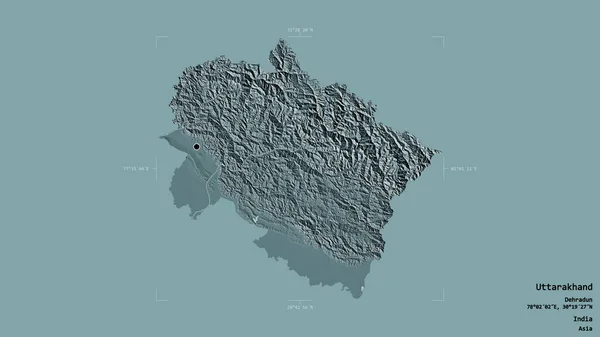 Область Уттаракханд Штат Індія Ізольована Твердому Тлі Геотермальному Обмежувальному Ящику — стокове фото