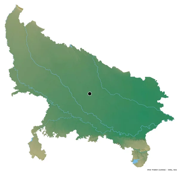 Hindistan Başkenti Uttar Pradesh Beyaz Arka Planda Izole Edilmiş Hali — Stok fotoğraf