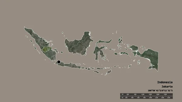 Спустошена Форма Індонезії Столицею Основним Регіональним Відділом Відокремленою Територією Джамбі — стокове фото
