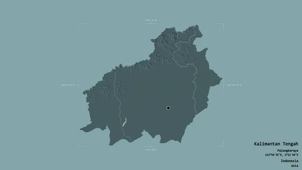 Площадь Калимантан Тенгах Провинция Индонезия Изолирована Твёрдом Фоне Геометрической Коробке — стоковое фото
